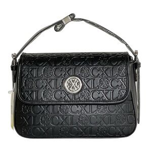 CXL by Christian Lacroix Clara Embossed Logo Shoulder Bag.